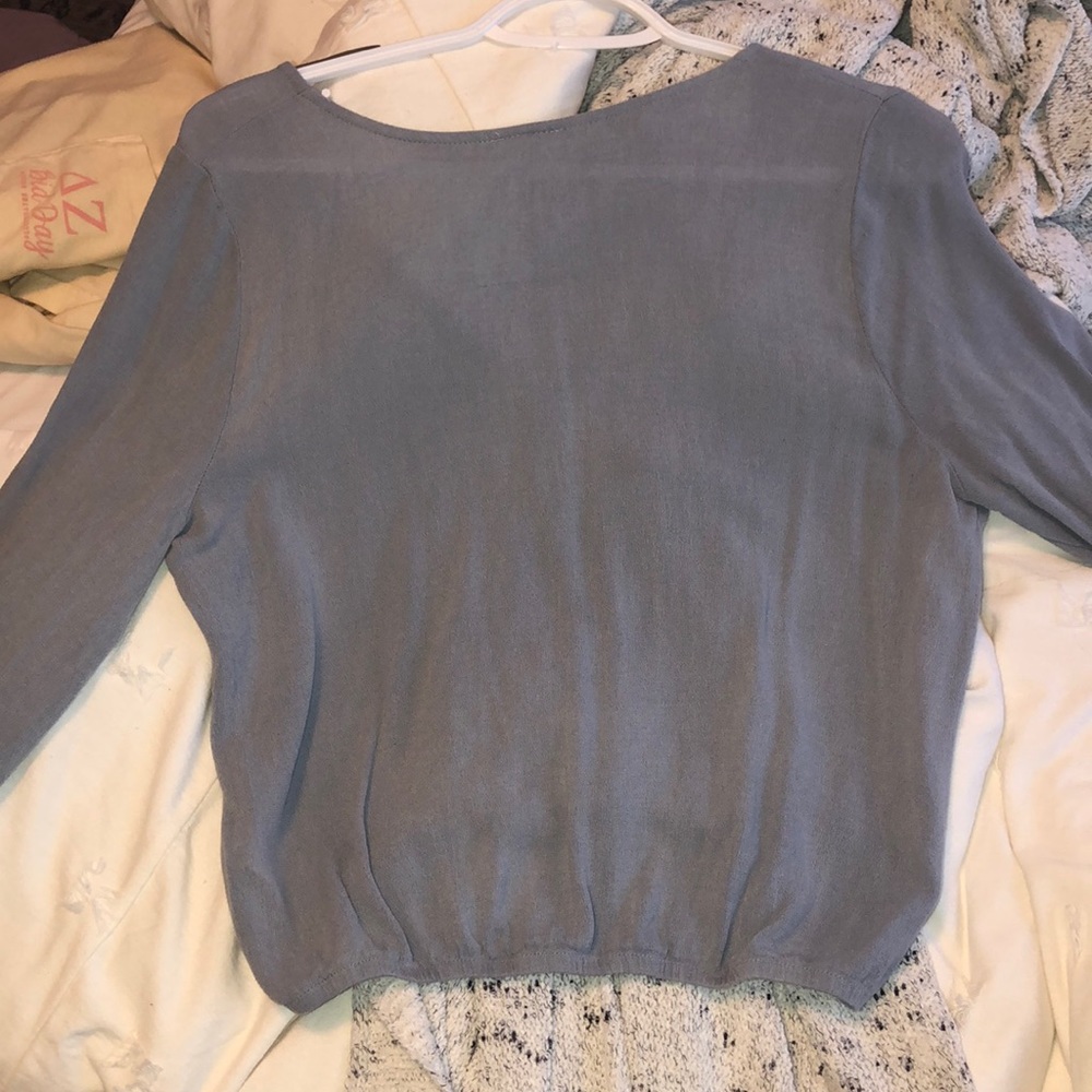 American Threads Light Blue Top - Picture 6 of 6